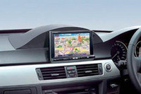 BMW純正ナビの装着イメージ。