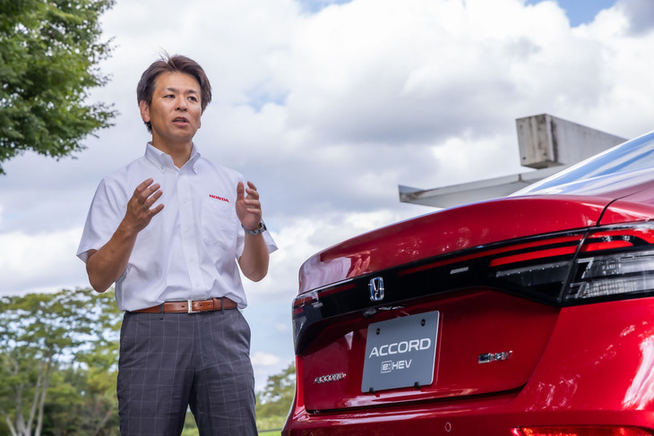 新型「アコード」の開発を指揮した本田技研工業 四輪事業本部 四輪開発センターの横山尚希さん。もともとパワートレイン畑のエンジニアで、先代アコードではエンジン設計プロジェクトリーダーをつとめた。