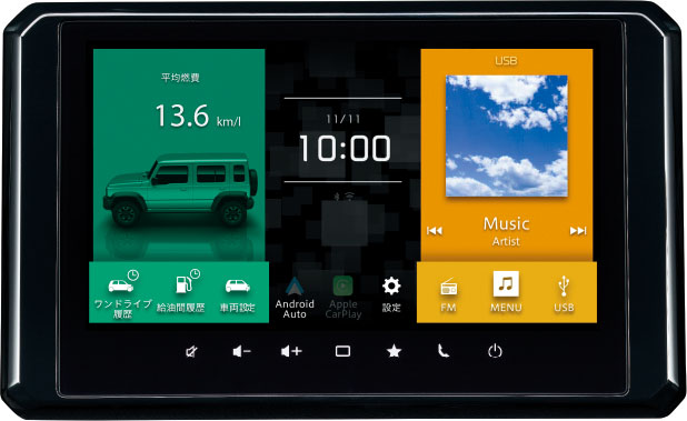 9インチのディスプレイオーディオがメーカーオプションとして設定された。