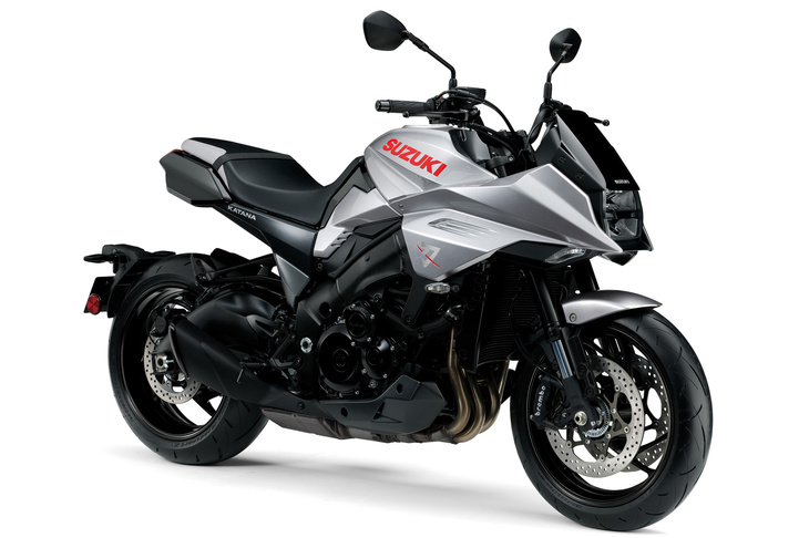 2018年の「インターモト」で発表された「KATANA（カタナ）」。ボディーサイズは全長×全幅×全高＝2125×830×1110mm、ホイールベースは1460mm。装備重量は215kgで、最高出力150psの1リッター4気筒エンジンを搭載している。