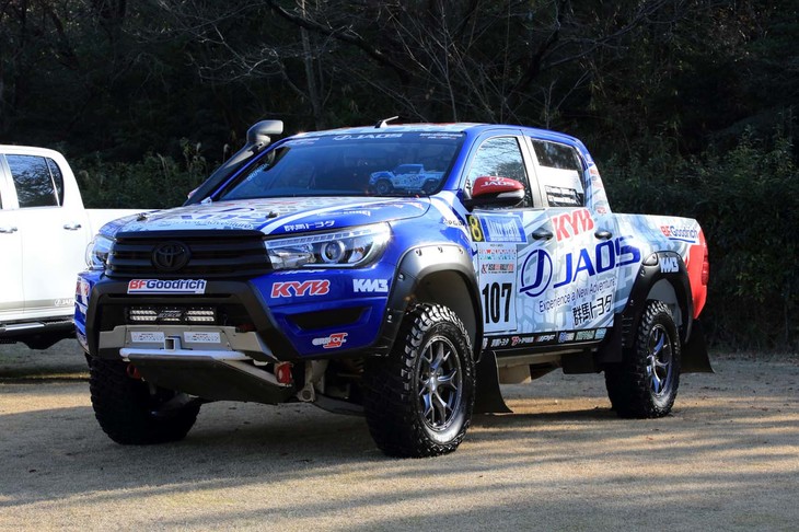 FIA公認となるアジア最大の国際ラリー「アジアクロスカントリーラリー（AXCR）」に参戦しているJAOSのラリー仕様「ハイラックス」。