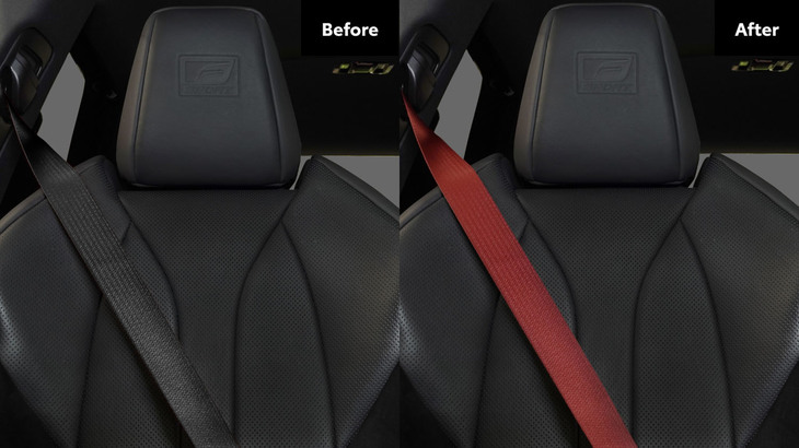 写真左がダークローズへの交換後。