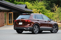 現在日本に導入されるフォルクスワーゲンのSUVで、最もボディーサイズの大きなモデルとなる「ティグアン」。ボディーサイズは全長×全幅×全高＝4515×1840×1675mm、ホイールベースは2675mm。