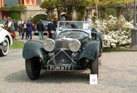 会場に展示されていた「SS100」。美しいボディーに先進的な2.7リッターないしは3.5リッターの直6 OHVエンジンを搭載した高性能スポーツカーで、戦前におけるジャガーの最高傑作とされる。