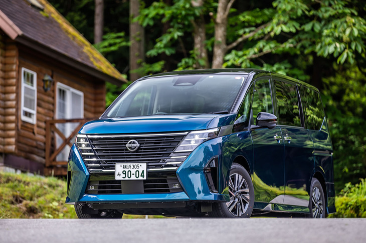 2023年4月20日に発売された日産の新型「セレナe-POWER」。受注台数は2万5000台を突破し、セレナ全体の半数以上をe-POWERが占めているという。e-POWER搭載モデルの価格は319万8800円～479万8200円。