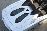 ロードスターならではの、特徴的なエンジンフード。六角形のウィンドウ越しに、エンジンが顔をのぞかせる。