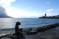 レマン湖を望む。