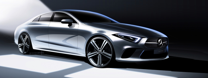 新型「CLS」のデザインスケッチ。