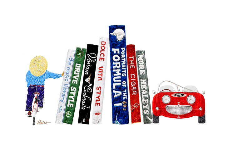 イラストレーターのピエトロ氏が担当した「オートモビル カウンシル2024」のメインビジュアル。