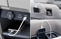 USBポートは全席に完備。「エアー」ではダッシュボードに1つのみが備わっている。