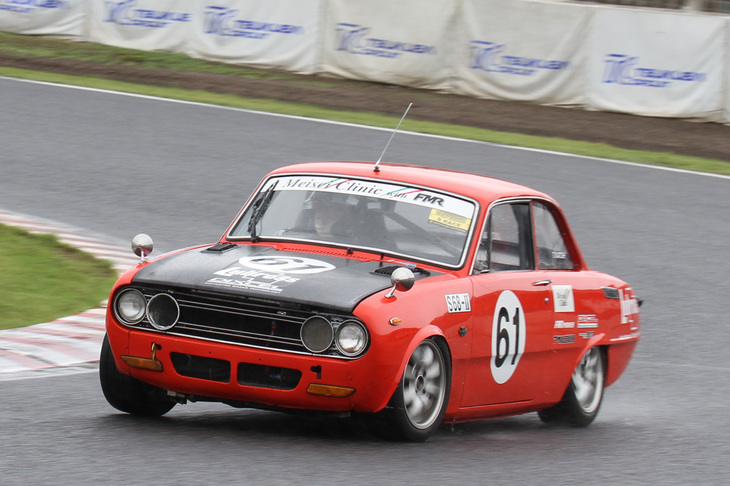 Sレースで総合8位に入った1970年「いすゞ・ベレット1600GTR」。ベレGRはもう1台出走しており、そちらは5位だった。