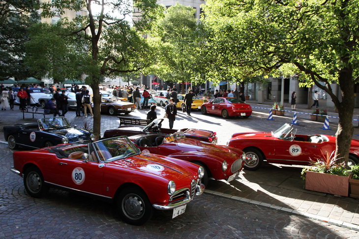 全車フィニッシュ後の会場風景。