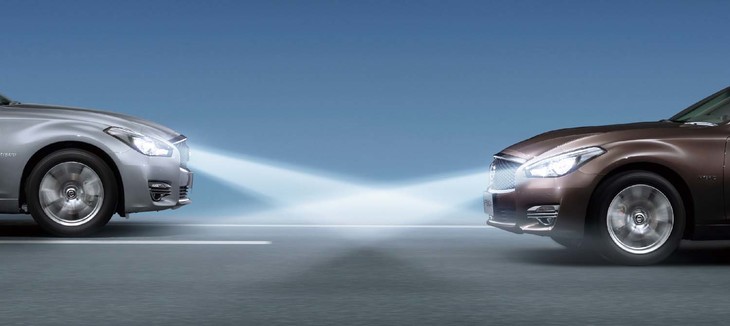 「ハイビームアシスト」のイメージ。