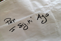 【写真6】わが家に届いた封筒。「アヨーッ！」って。