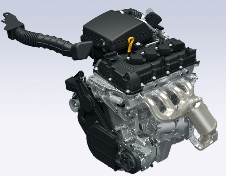 パワートレインは「シエラ」と同等で、1.5リッター直4自然吸気のK15Cエンジン（最高出力102PS／最大トルク130N・m）に5段MTまたは4段AT、そして副変速機を組み合わせている。