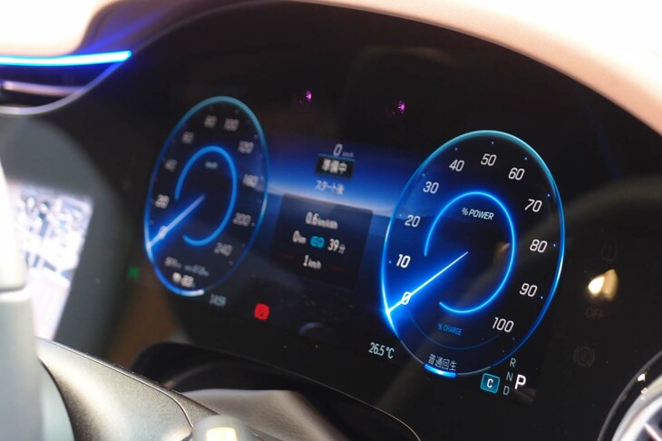 メルセデス・ベンツEQS450＋（メーターパネル）