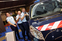 軍警察コーナーの皆さん。イメージと裏腹にひょうきん隊員ばかりだったのは偶然か、意図したものか。