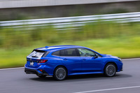 新型「レヴォーグ」のボディーサイズは全長×全幅×全高＝4755×1795×1500mm、ホイールベースは2670mm。車重は「STI Sport」で1580kgとなる。（数値はいずれも社内計測値）