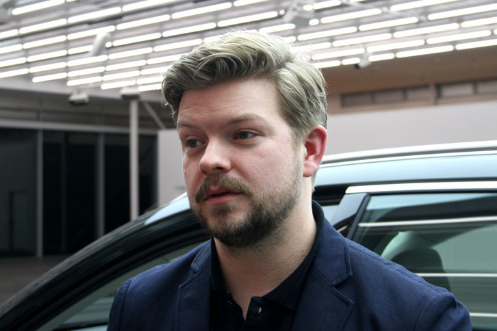 「XC60」のインテリアデザインを担当したニクラス・パルム氏。