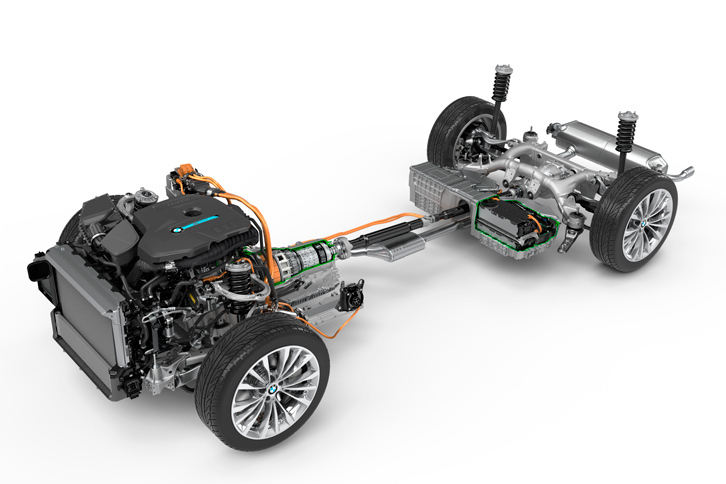 
	「530e iパフォーマンス」のプラグインハイブリッドシステム。
	