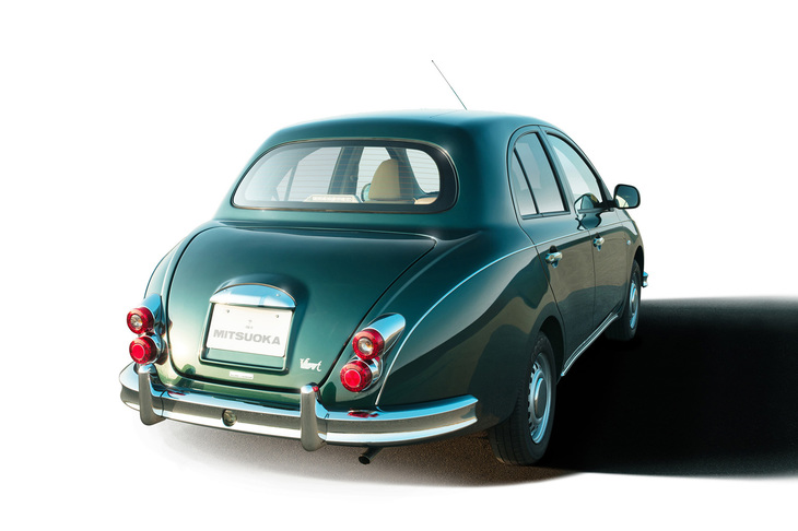 「ミツオカ・ビュート」のリアビュー。ボディーカラーのバリエーションが全38色から43色に拡大した。