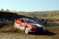 ランエボXを駆る田口勝彦。トラブルに見舞われて、ほろ苦い結果に。