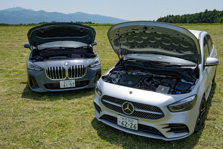 エンジンの最高出力は「B180」が136PSで「218i Mスポーツ」が156PS。どちらも必要十分な加速力を生み出す。