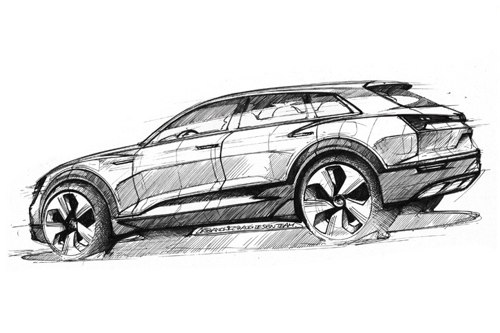 アウディh-tronクワトロコンセプト（スケッチ）