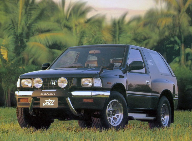 1993年「ホンダ・ジャズ」。いすゞが北米市場を主眼に開発した別体式フレームを持つSUV「ミュー」のOEMモデル。3.1リッター直4ディーゼルターボユニットを積む。