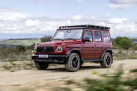 「AMG G63」には4本のダンパーを流路でつないでオイルを融通し合う「AMGアクティブライドコントロールサスペンション」をオプション設定。オフロードでその効果を味わえた。