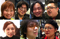 
	インタビューにお答えいただいたのは、ドルバッキーヨウコさん、ラジカル鈴木さん、小坂淳さん、松田重彦さん、石黒亜矢子さん、柿木原政広さん、上田三根子さん（出演順、写真左上から右へ）です。
	 