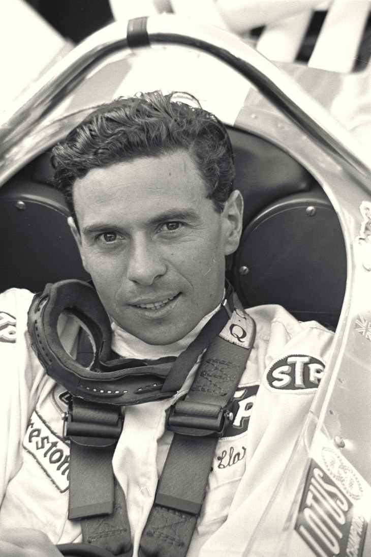 1963年と1965年のF1ドライバーズチャンピオンであるジム・クラーク（1936-1968）。驚異的なドライビング技術と、純朴・温厚な性格で敬愛された。