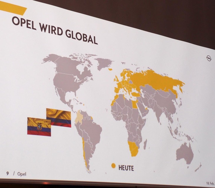 近年、ロシアや南米など取り扱い地域を拡大しつつあるオペル。日本については「世界3位にランクされる大きな自動車市場で、プレステージ性がある」と認識しているという。