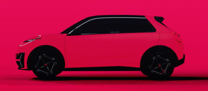 今回の発表で公開された「日産マイクラ」の後継車となるEVの外観。