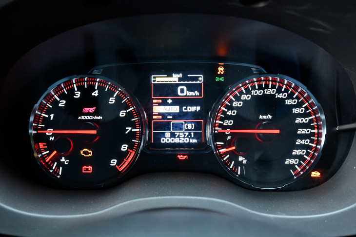 スバルWRX STIタイプRA-R（メーター）