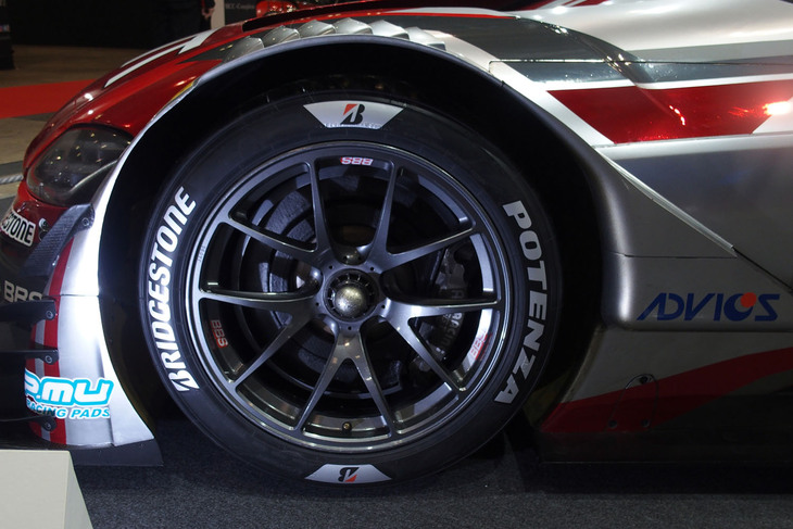 BBSの競技用ホイールを装着したTGR TEAM ZENT CERUMOの「ZENT CERUMO GR Supra」。