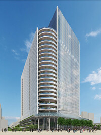 2029年度に東京・品川に開業を予定しているトヨタの「新東京本社」。移動価値の拡張や、カーボンニュートラルを含む人類と地球の持続可能な共生に取り組むという。