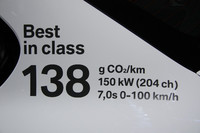 “Best in Class”の「123dクーペ」は、CO2排出量138g/km。