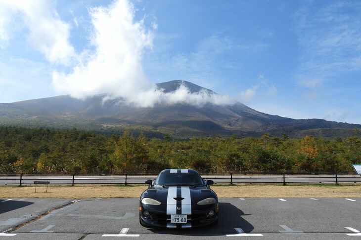 浅間山キャンプ場の駐車場より。ここからの風景は本当に最高なので、いつか撮ってやろうと思ってたんですよ。話しかけてくれたBMWモトラッドのオーナーさん、その節はどうも（笑）。