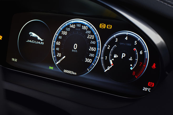 メーターはデジタル式。