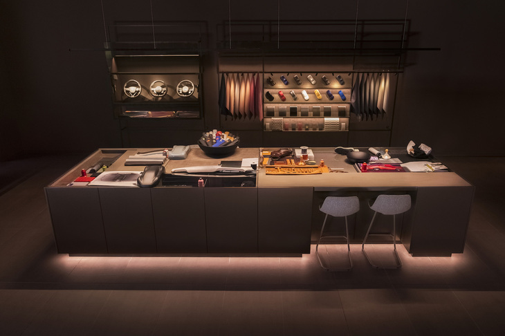 マセラティ独自のカスタマイズプログラム「マセラティ・フォーリセリエ」の展示イメージ。