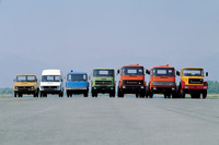 1978年から1980年の、代表的なイヴェコ製商用車のラインナップ。