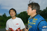 日本人最速を争う、奴田原文雄選手（左）と新井敏弘選手