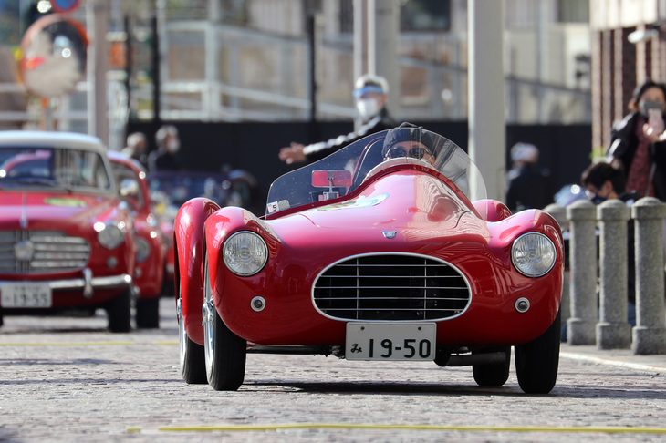 1950年「シアタ750MM」。これまた俗に「虫」と呼ばれるイタリア製小型レーシングスポーツで、独自の750cc直4 DOHCエンジンを搭載。