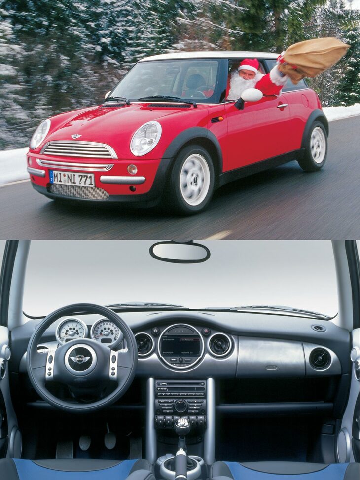 2001年に登場した初代「ニューMINI」。過去3世代を振り返ってみると、結局、初代が一番デザインが完成していた感がある。
