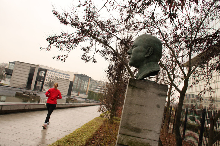 アンドレ・シトロエン公園にて。ここは、かつてシトロエンの本社工場があった場所だ。