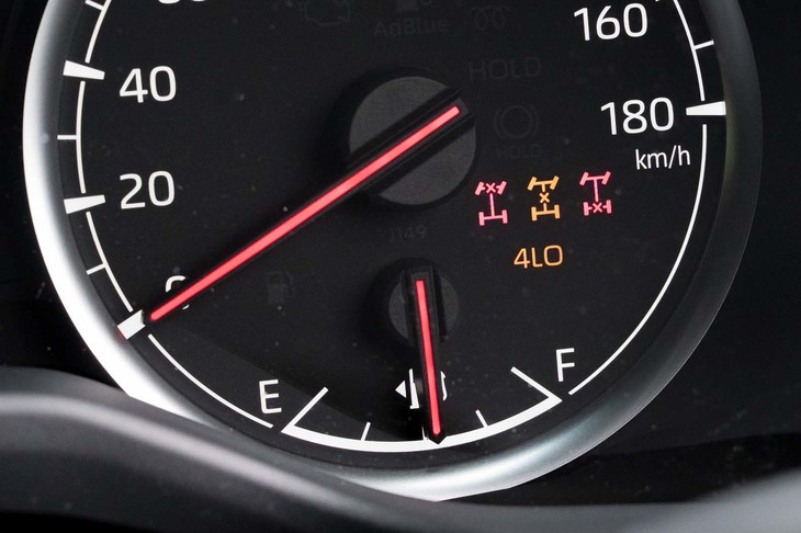 3カ所のデフをロックしてみる。いったんロックするとなかなか抜けないので、面白半分で試すのは避けたいところ。