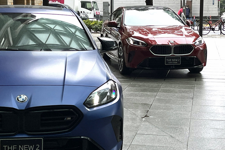 BMWのブランドストア「FREUDE by BMW」で行われた新型「BMW 2シリーズ グランクーペ」の発表イベントの様子。