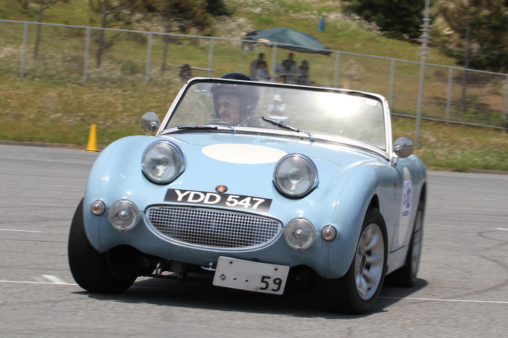 Cクラスで優勝した、通称カニ目こと「オースチン・ヒーレー・スプライトMk1」。