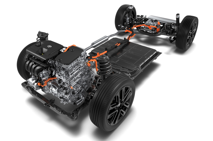 新型「RAV4」に搭載されるプラグインハイブリッドシステム。システム最高出力は329PSに達する。